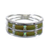 Turquoise Opal Inlay Sterling Silver Southwest Ring Size 5-3/4 QX79522